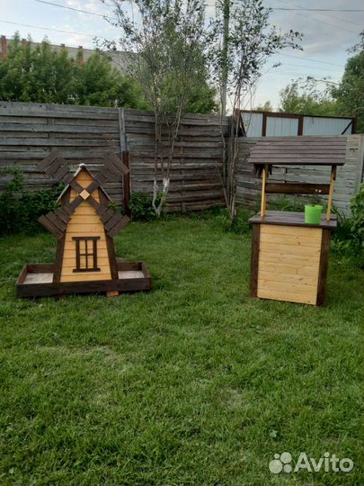 Декоративный колодец и мельница