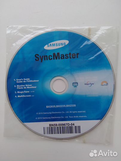 Диск к мониторам Samsung