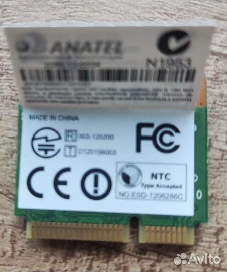 Wifi модуль pci-e 802.11b/g/n для ноутбука. 5 Ггц