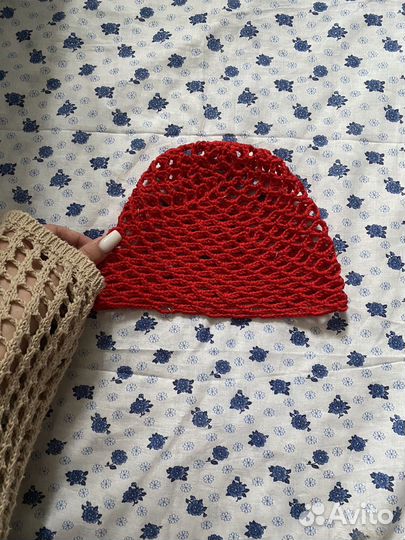 Шапка сетка вязаная y2k crochet