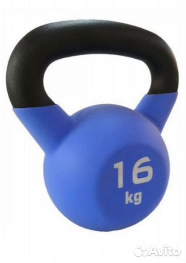 Гиря 16кг новая обрезиненная