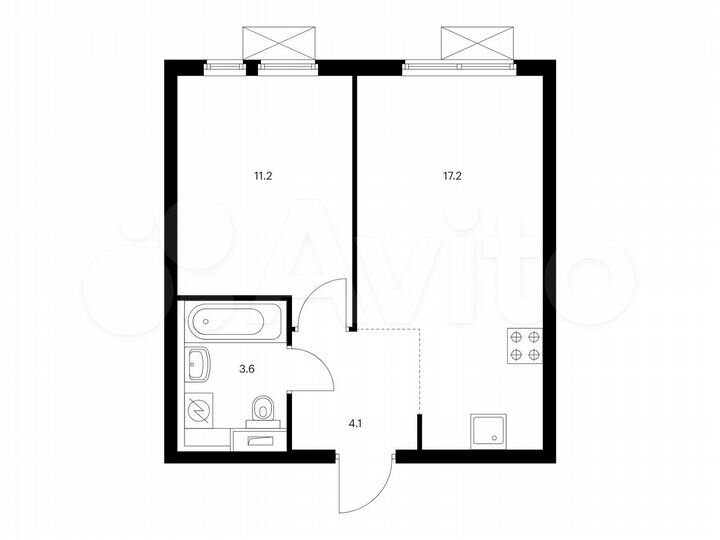 1-к. квартира, 36,1 м², 19/33 эт.