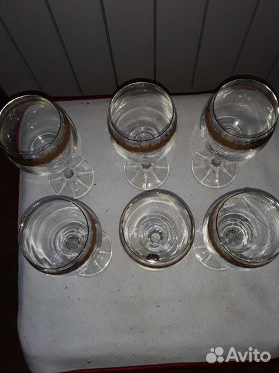 Бокалы.богемское стекло СССР