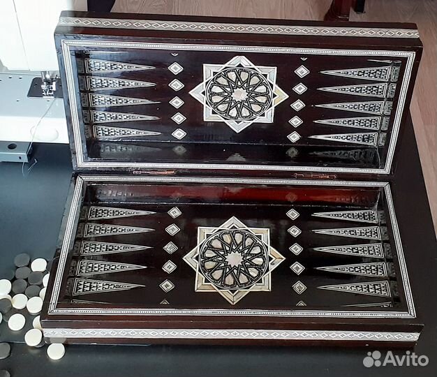Нарды ручной работы, инкрустированные