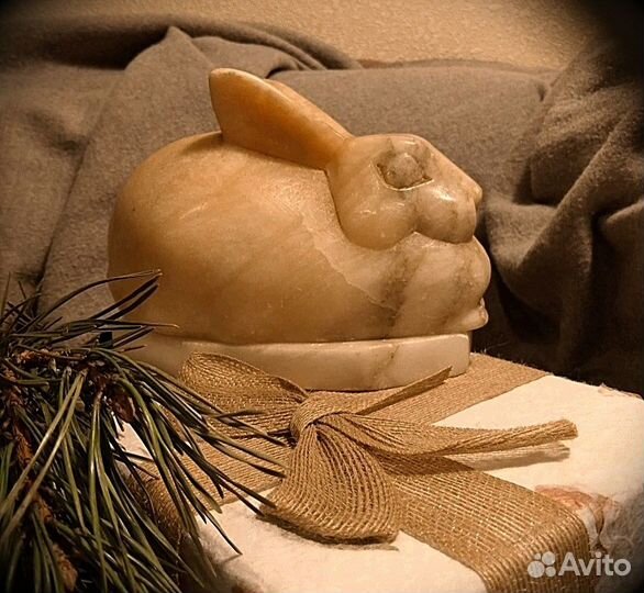 Светильник (ночник) СССР мрамор заяц