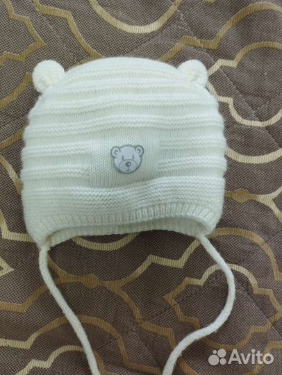 Шапочка зимняя для новорожденных 38-40