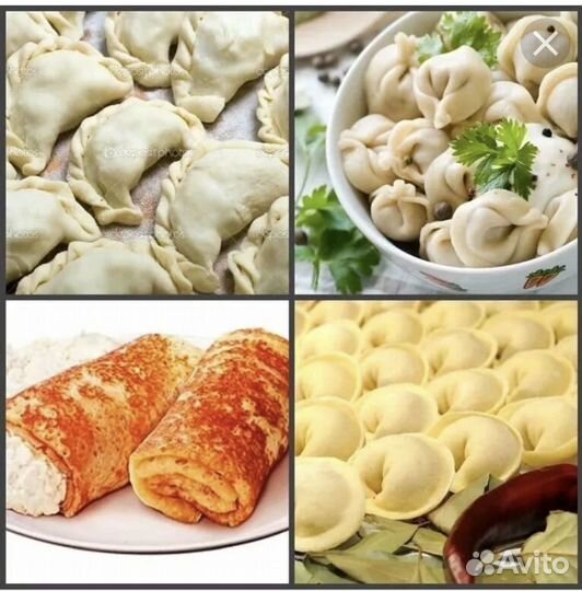 Пельмени вареники блины домашние яйцо куры сметана