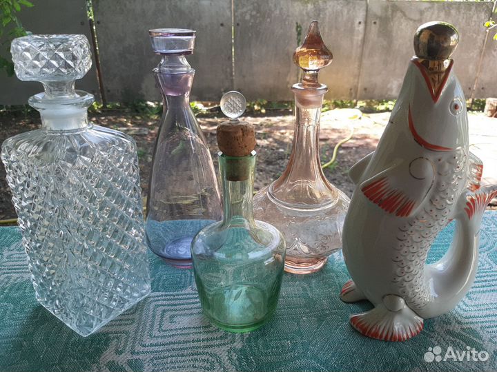 Штофы и графины СССР набор винтаж ретро