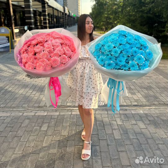 Букеты XXL из Нежных Хризантем