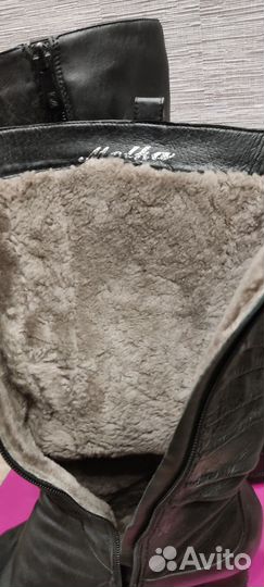 Сапоги зимние женские кожаные 39