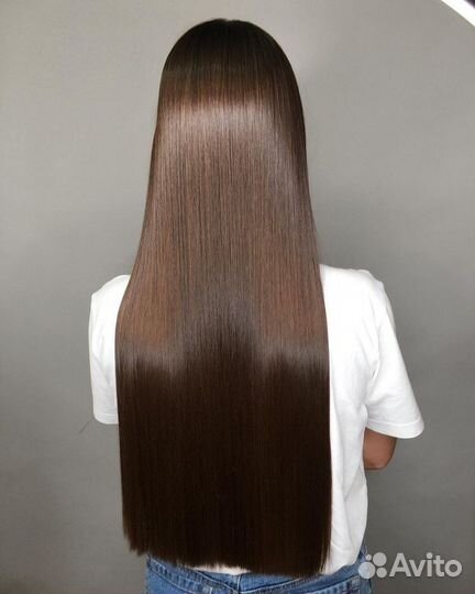 Кератиновое выпрямление волос