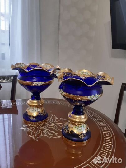 Ваза для фруктов богемия