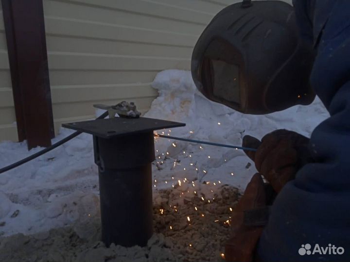 Винтовые сваи с монтажом