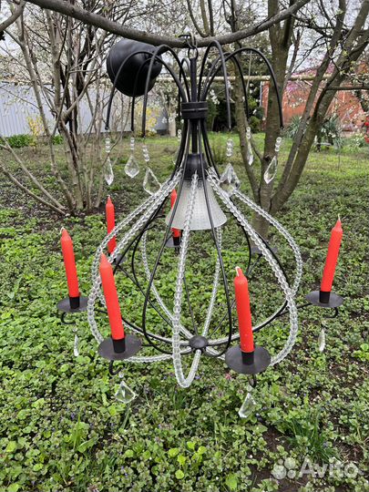 Люстра хрустальная со свечами