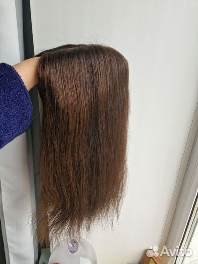 Накладка из натуральных волос на заколках