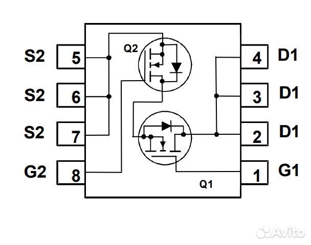 Микросхема fdmc8200 N-Channel mosfet 30V 18A