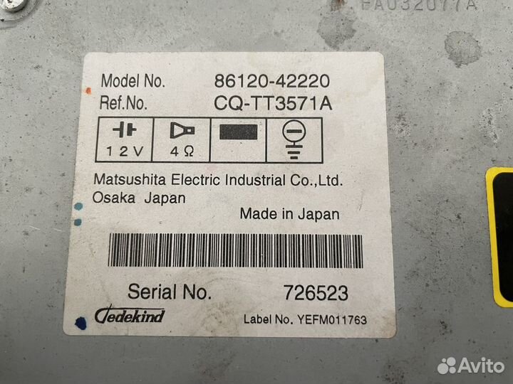 Магнитола штатная Toyota Rav4 2006-2013