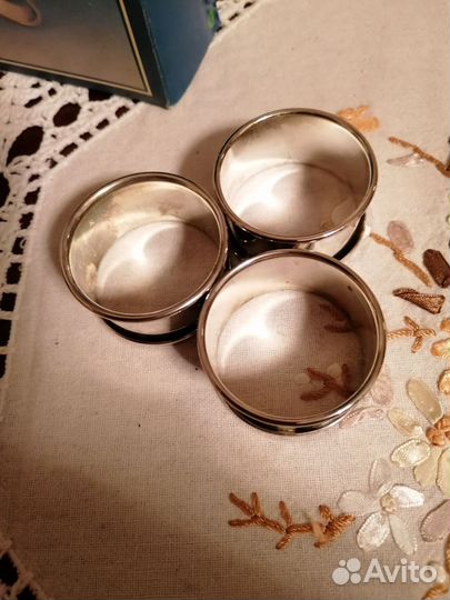 12 штук. Винтаж.Кольца для салфеток. Посеребрение