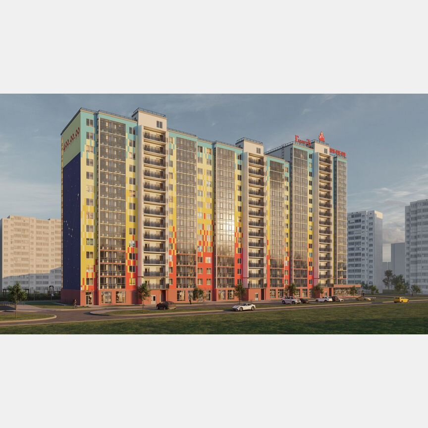 2-к. квартира, 72,8 м², 10/15 эт.