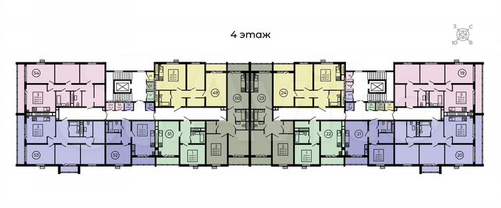 1-к. квартира, 44,4 м², 4/5 эт.