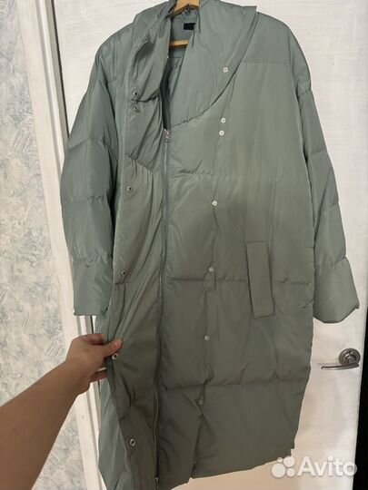 Пуховик мятный