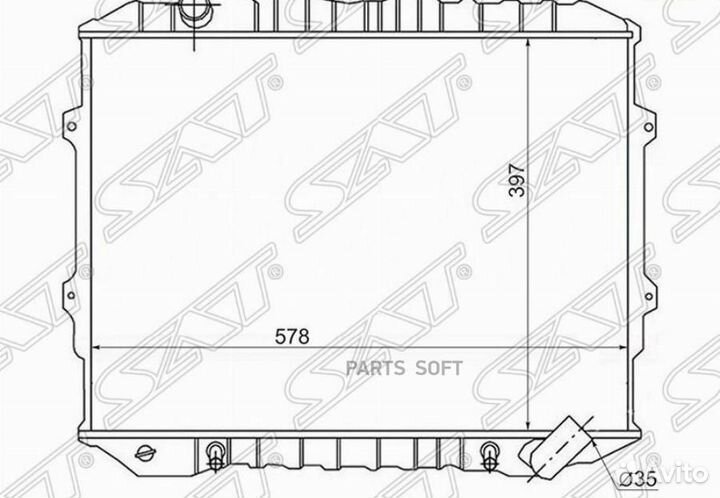 Радиатор охлаждения Хендай Галлопер 2.5TD 91-98