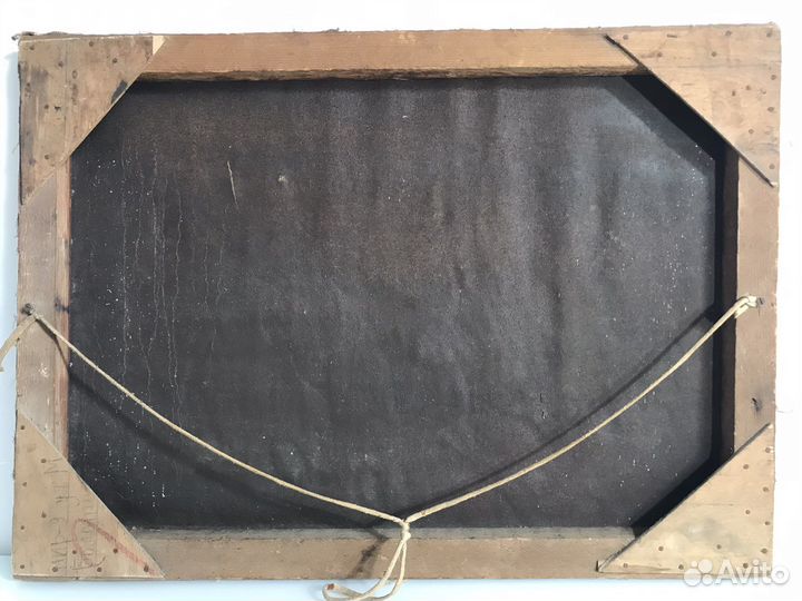 Старинная картина масло холст