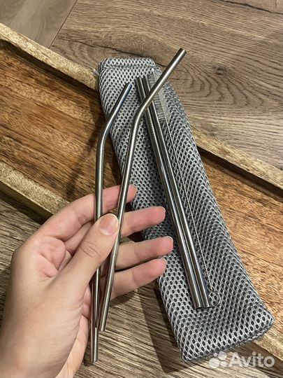 Металлические трубочки многоразовые