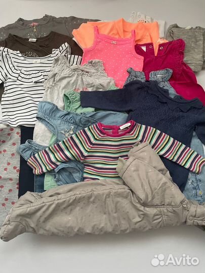 Пакет вещей на девочку 62, 68, 74, 80