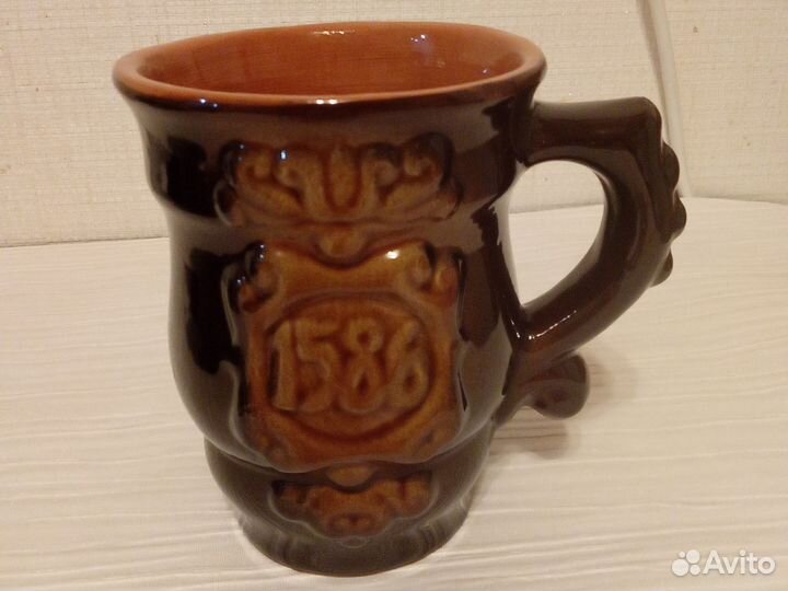 Пивная кружка керамическая и стеклянная