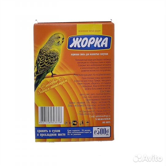 Жорка для волнистых попугаев с фруктами (коробка)