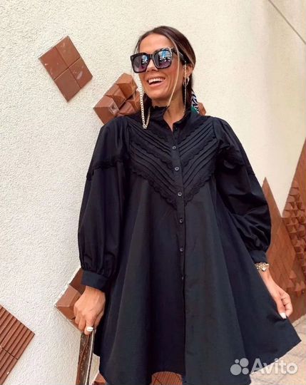 Платье рубашка zara M