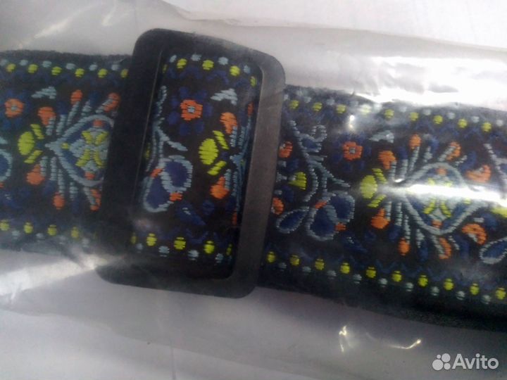 Ремень для гитары цвет тёмно-синий, чёрный