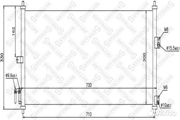 Радиатор кондиционера stellox, 1045170SX