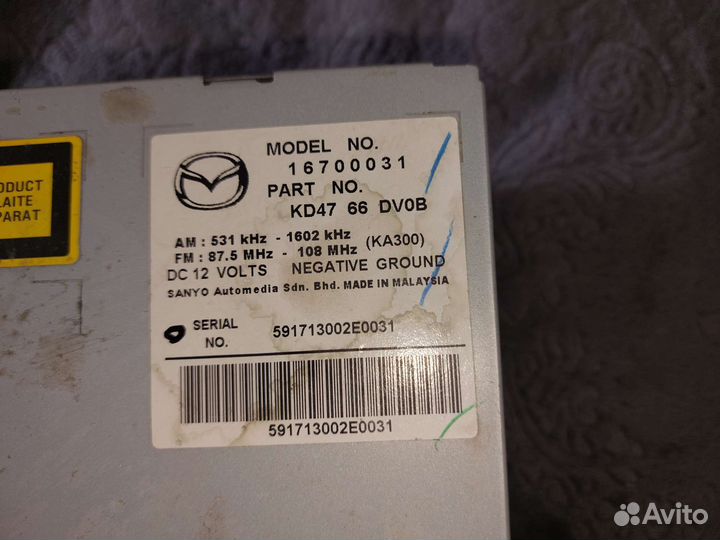 Магнитола Honda civic 4d и Mazda cx-5 2012