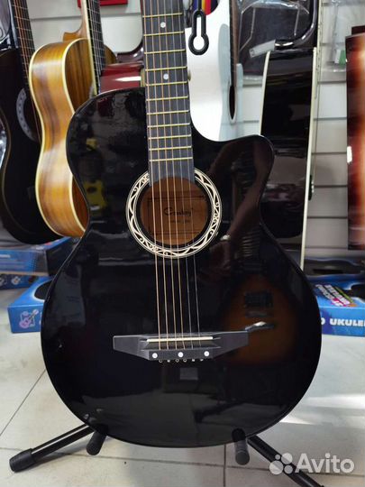 Гитара акустическая cowboy 3810C BK в наличии