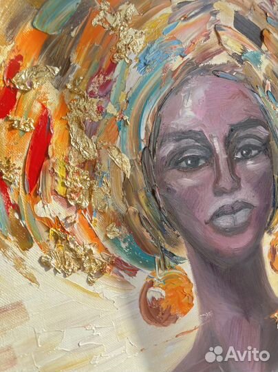 Картина маслом *Чинеду* (Бог ведет) холст