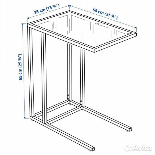 Витшё IKEA Подставка д /ноутбука, черно-коричневый