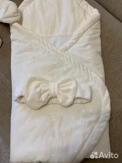 Новый плюшевый конверт на выписку