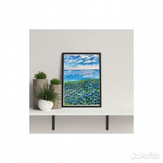 Картина маслом летний пейзаж у реки