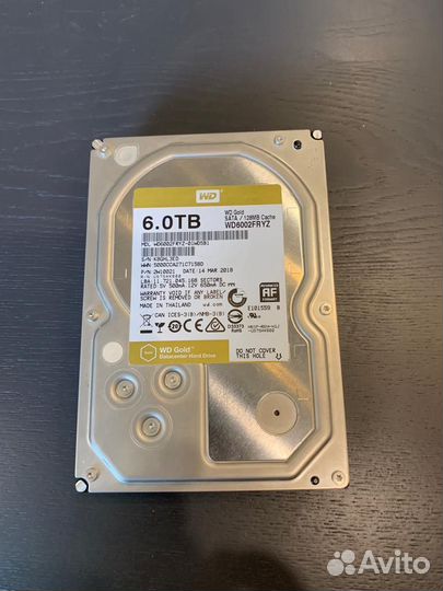 Диски WD Gold 6Tb, Seagate Exos 14TB