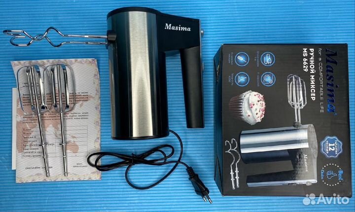 Миксер кухонный Masima 2 пары насадок 400вт