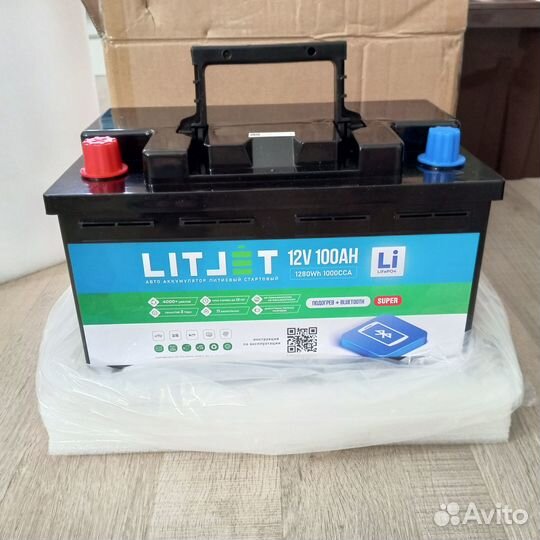 Lifepo4 LitJet akб 12V 100Ah старт/тяг+BT
