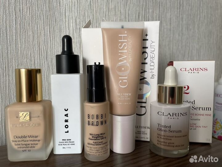 Тональные средства Estee Lauder, Clarins, Huda