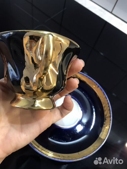 Чашка с блюдцем фарфор