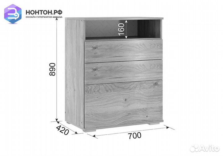 Комод Лайк 27.01 дуб мария