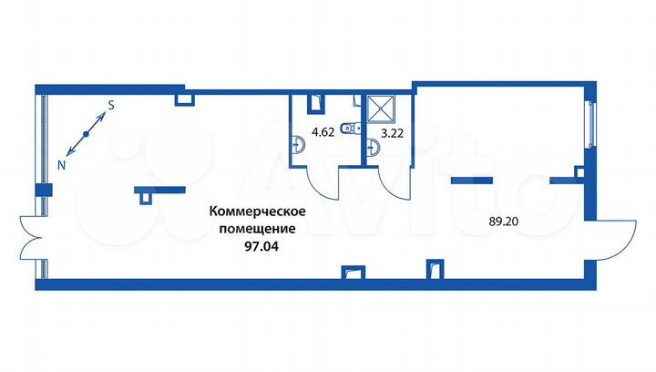 Продам помещение свободного назначения, 97.04 м²