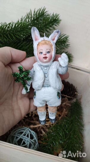 Ватные елочные игрушки