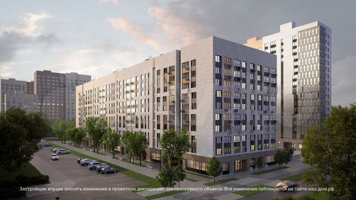 3-к. квартира, 59,3 м², 12/17 эт.