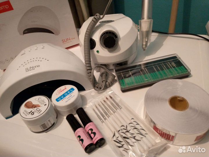 Машинка,лампа гели набор бу